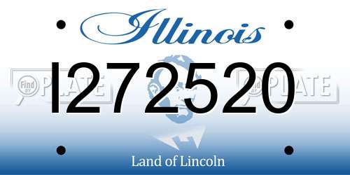 I272520 Illinois License Plate