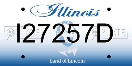 I27257D Illinois License Plate