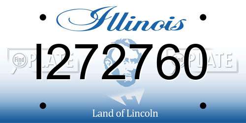 I272760 Illinois License Plate