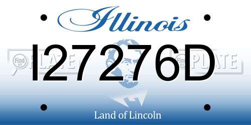 I27276D Illinois License Plate