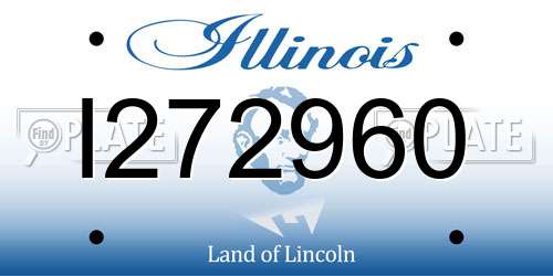 I272960 Illinois License Plate