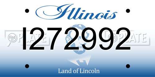 I272992 Illinois License Plate