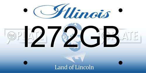 I272GB Illinois License Plate