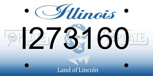 I273160 Illinois License Plate