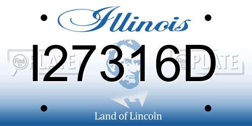 I27316D Illinois License Plate