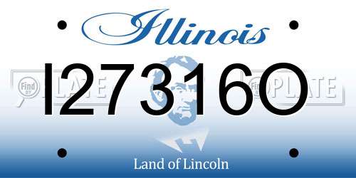I27316O Illinois License Plate