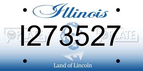 I273527 Illinois License Plate