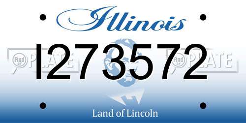 I273572 Illinois License Plate