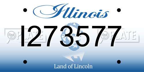 I273577 Illinois License Plate