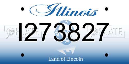 I273827 Illinois License Plate