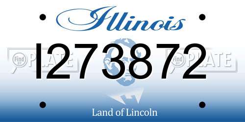 I273872 Illinois License Plate