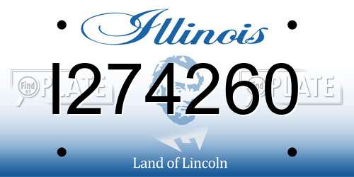 I274260 Illinois License Plate