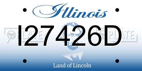I27426D Illinois License Plate