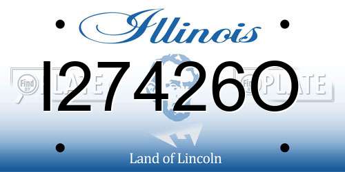I27426O Illinois License Plate