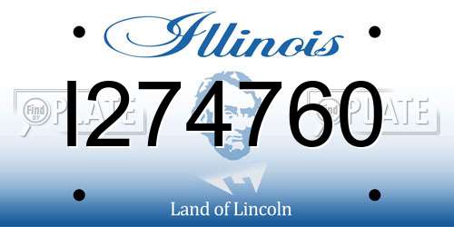 I274760 Illinois License Plate