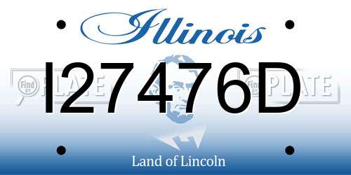 I27476D Illinois License Plate