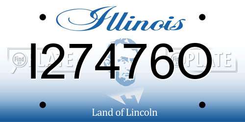 I27476O Illinois License Plate