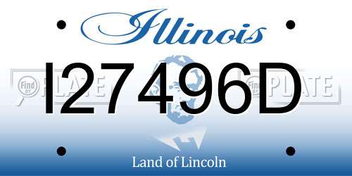 I27496D Illinois License Plate