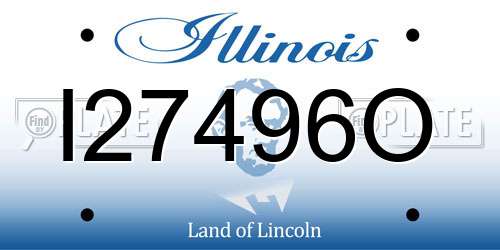 I27496O Illinois License Plate