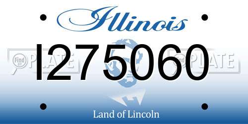 I275060 Illinois License Plate
