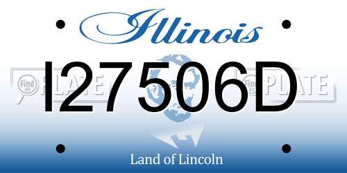 I27506D Illinois License Plate