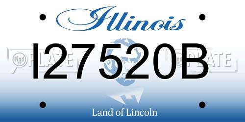 I27520B Illinois License Plate
