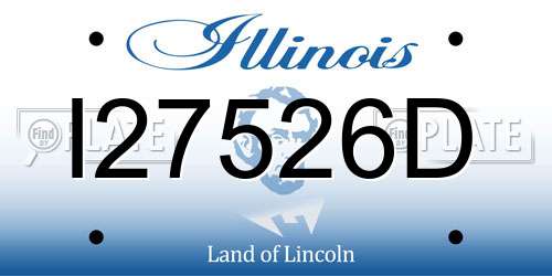 I27526D Illinois License Plate