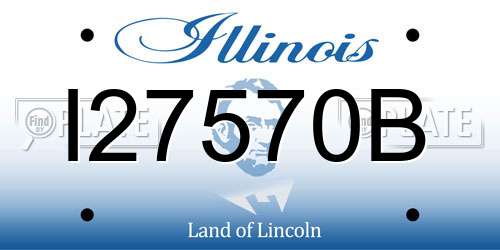 I27570B Illinois License Plate