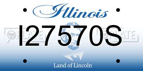 I27570S Illinois License Plate