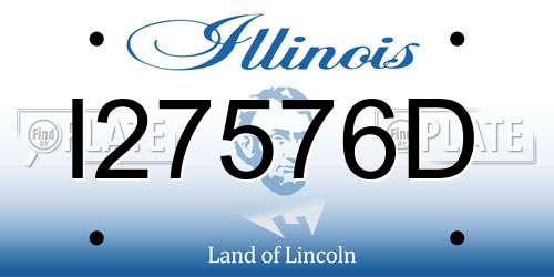 I27576D Illinois License Plate