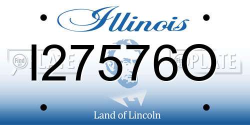 I27576O Illinois License Plate