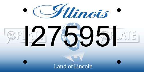 I27595I Illinois License Plate