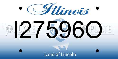 I27596O Illinois License Plate