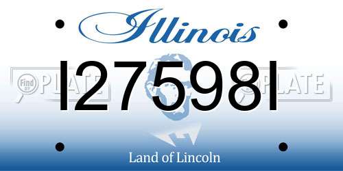 I27598I Illinois License Plate