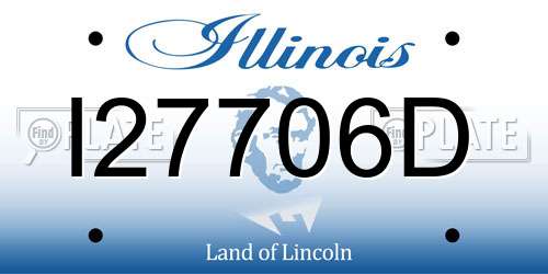 I27706D Illinois License Plate