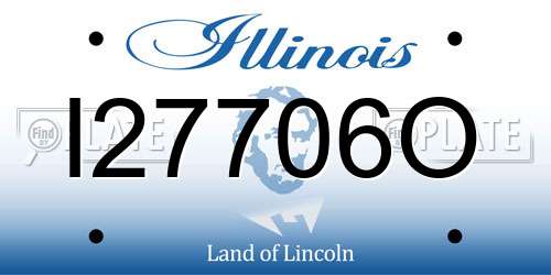 I27706O Illinois License Plate
