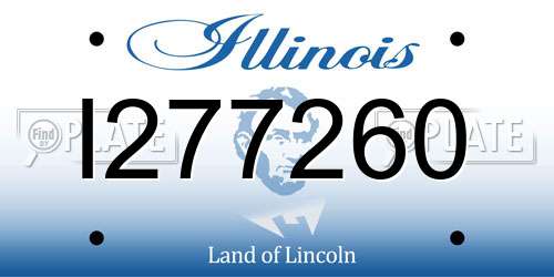 I277260 Illinois License Plate