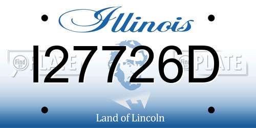 I27726D Illinois License Plate