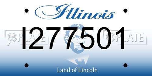 I277501 Illinois License Plate