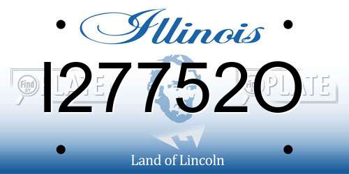I27752O Illinois License Plate