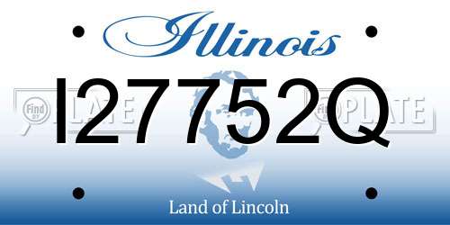 I27752Q Illinois License Plate