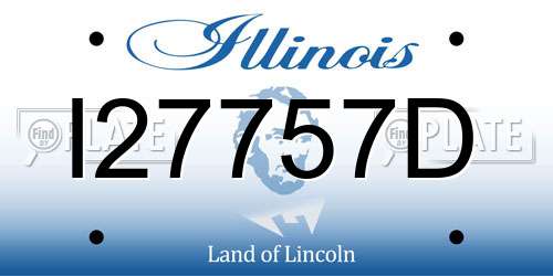 I27757D Illinois License Plate