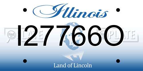 I27766O Illinois License Plate