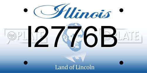 I2776B Illinois License Plate