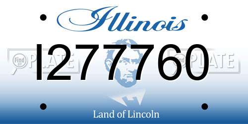 I277760 Illinois License Plate