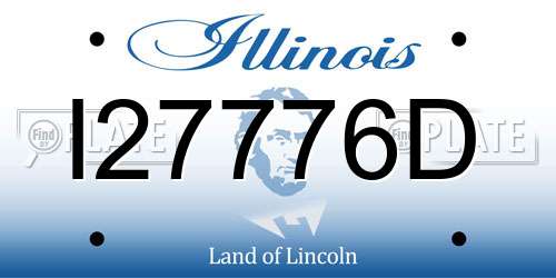I27776D Illinois License Plate