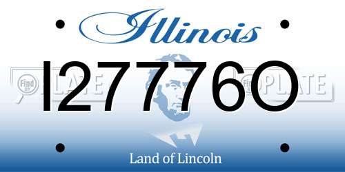 I27776O Illinois License Plate