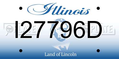 I27796D Illinois License Plate