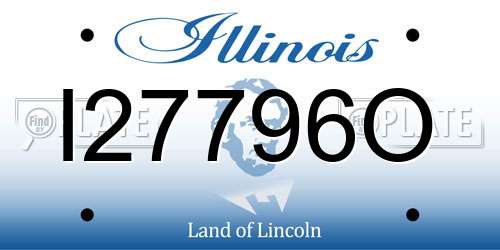 I27796O Illinois License Plate
