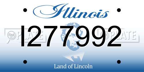 I277992 Illinois License Plate